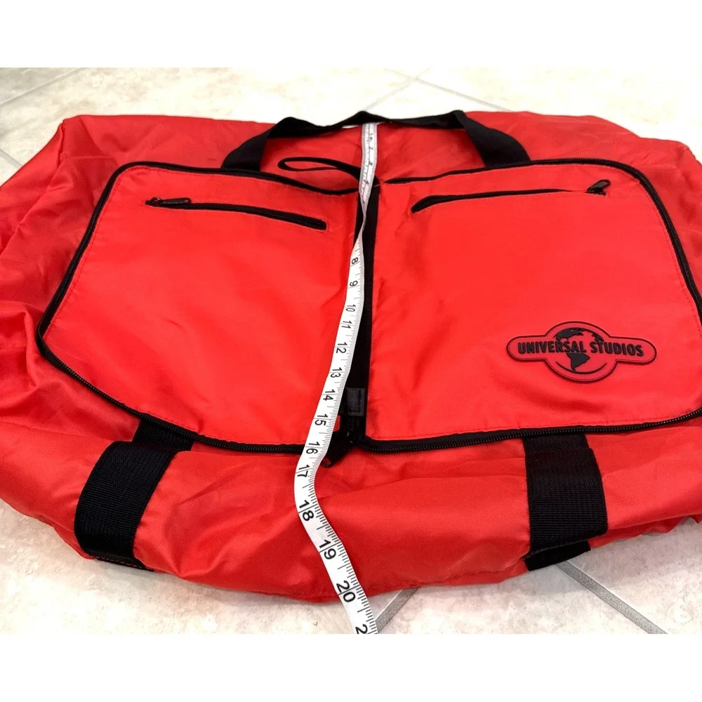 Universal Studios‎ Red Large Duffle Bag Gym Travel Shoulder Strap Nylon Pockets